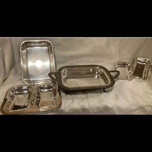 Vintage Silver Britannia Electroplate Covered Claw Footed & Handled Chafing Dish